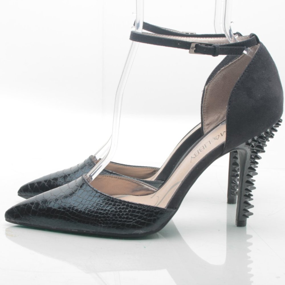 Sam & Libby D'Orsay Stiletto Heels Women 8 Faux Leather Pointed Toe - Picture 6 of 16